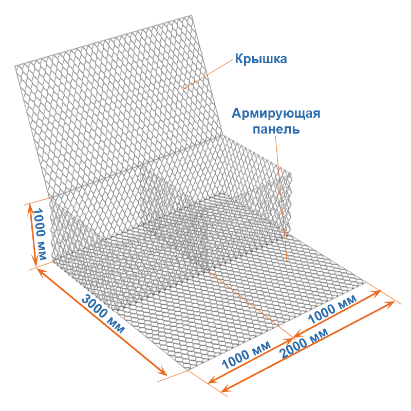 Габион с армопанелью ГСИ-КА фото